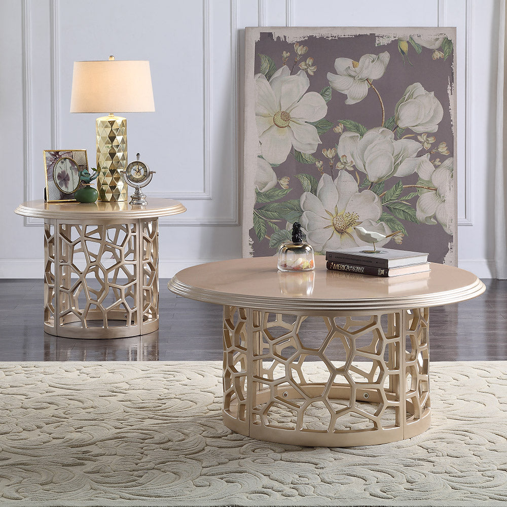 HD-8913CHAM Champagne 3-Piece Coffee Table Set from Homey Design - Luna Furniture