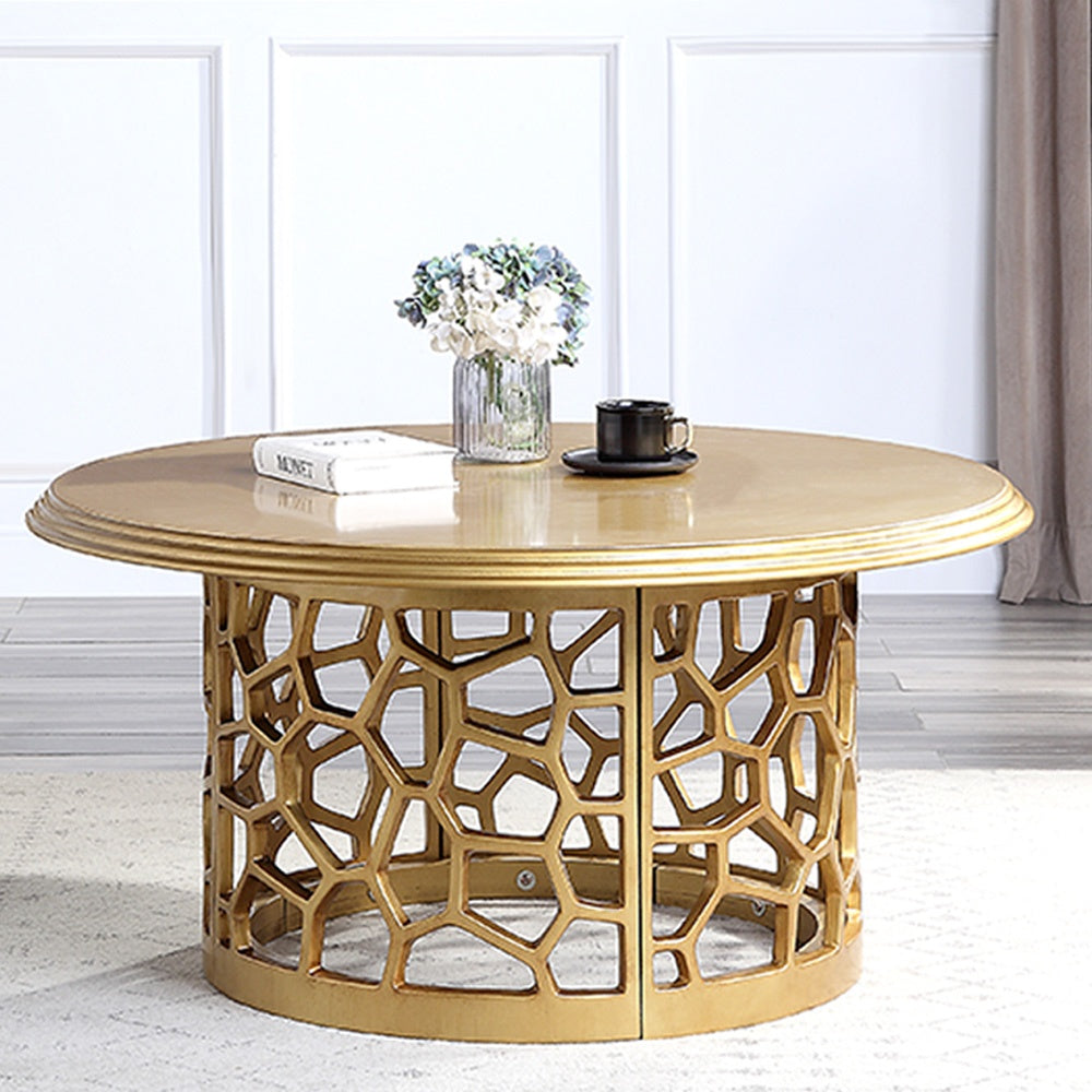 HD-8913G Gold Coffee Table from Homey Design - Luna Furniture