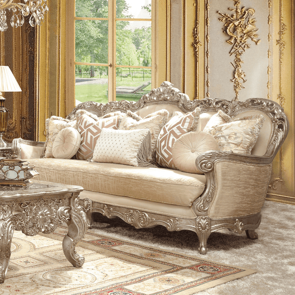 HD-8925 Metallic Antique Gold/Belle Silver Mix Champagne Sofa