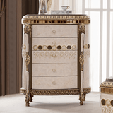 HD-9017 Marbled Ivory/Dark Gray/Gold Highlighting Dresser from Homey Design - Luna Furniture