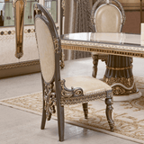 HD-9017 Marbled Ivory/Dark Gray/Gold Highlighting 7-Piece Dining Set from Homey Design - Luna Furniture