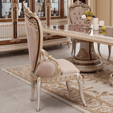 HD-9021 Antique Ivory/Cherry Inset/Gold Trim Dining Table from Homey Design - Luna Furniture