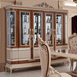 HD-9021 Antique Ivory/Cherry Inset/Gold Trim Dining Chair from Homey Design - Luna Furniture