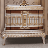 HD-9021 Antique Ivory/Cherry Inset/Gold Trim Dresser from Homey Design - Luna Furniture