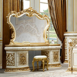 HD-903 Antique White/Gold Mirror from Homey Design - Luna Furniture