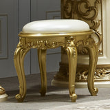 HD-903 Antique White/Gold Vanity Stool from Homey Design - Luna Furniture