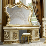HD-903 Antique White/Gold Mirror from Homey Design - Luna Furniture