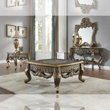 HD-905 Perfect Brown/Metallic Antique Gold Br End Table from Homey Design - Luna Furniture
