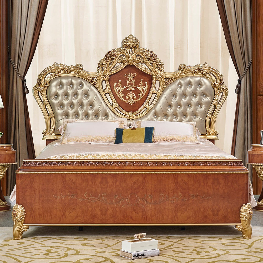 HD-9090 Mahogany 4-Piece Bedroom Set from Homey Design - Luna Furniture