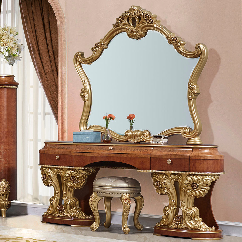 HD-9090 Mahogany 4-Piece Bedroom Set from Homey Design - Luna Furniture