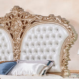HD-9102 Champagne Gold/Ivory 6-Piece Bedroom Set from Homey Design - Luna Furniture