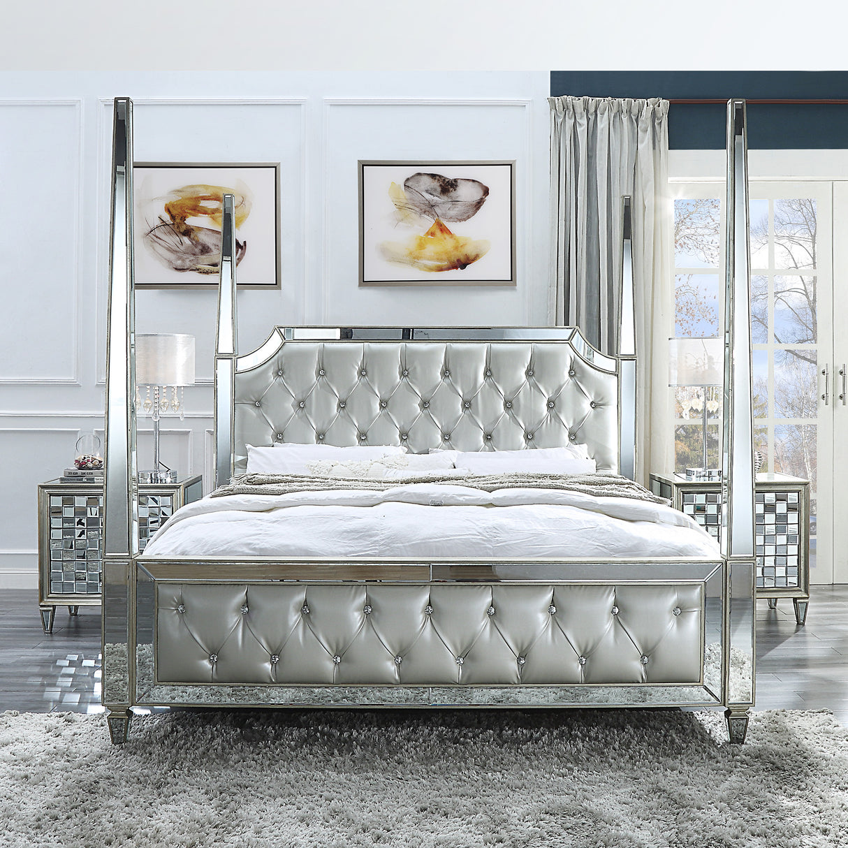HD-6001 Mirror 5-Piece Bedroom Set from Homey Design - Luna Furniture