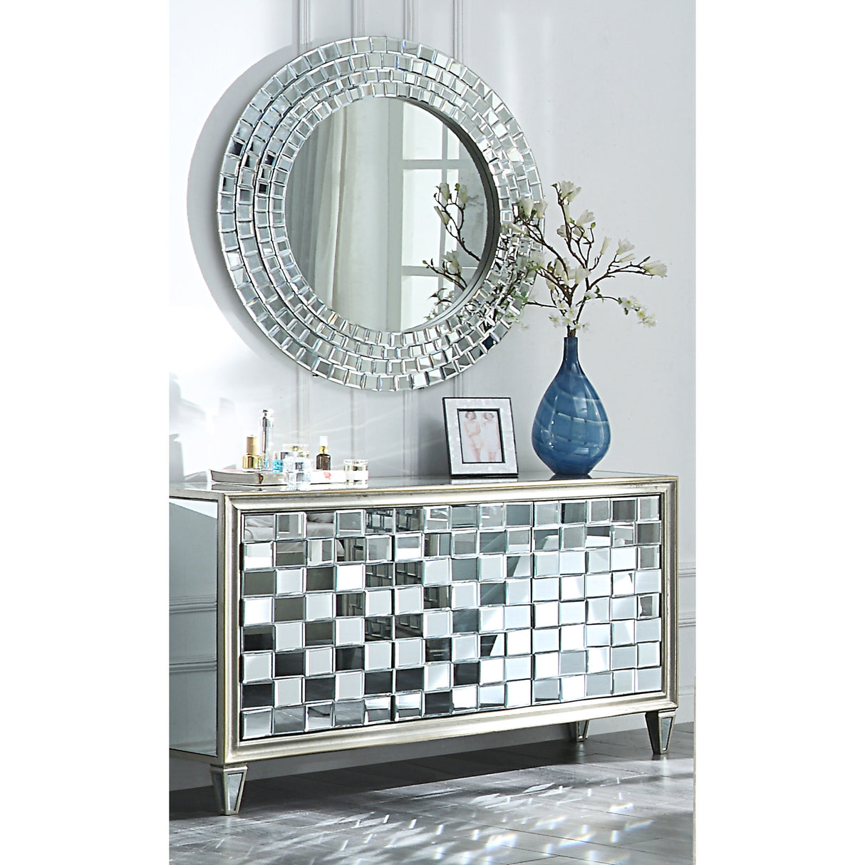 HD-1090 Mirror 5-Piece Eastern King Bedroom Set from Homey Design - Luna Furniture