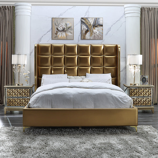 HD-6065 Antique Gold California King Bed