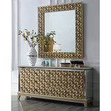 HD-6065 Antique Gold/Mirror 5-Piece Bedroom Set from Homey Design - Luna Furniture