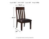 Haddigan 2-Piece Dining Room Chair in Dark Brown from Ashley - Luna Furniture