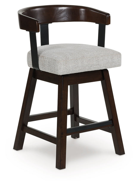 Haddigan Dark Brown Counter Height Barstool (Set of 2), Set of 2 from Ashley - Luna Furniture