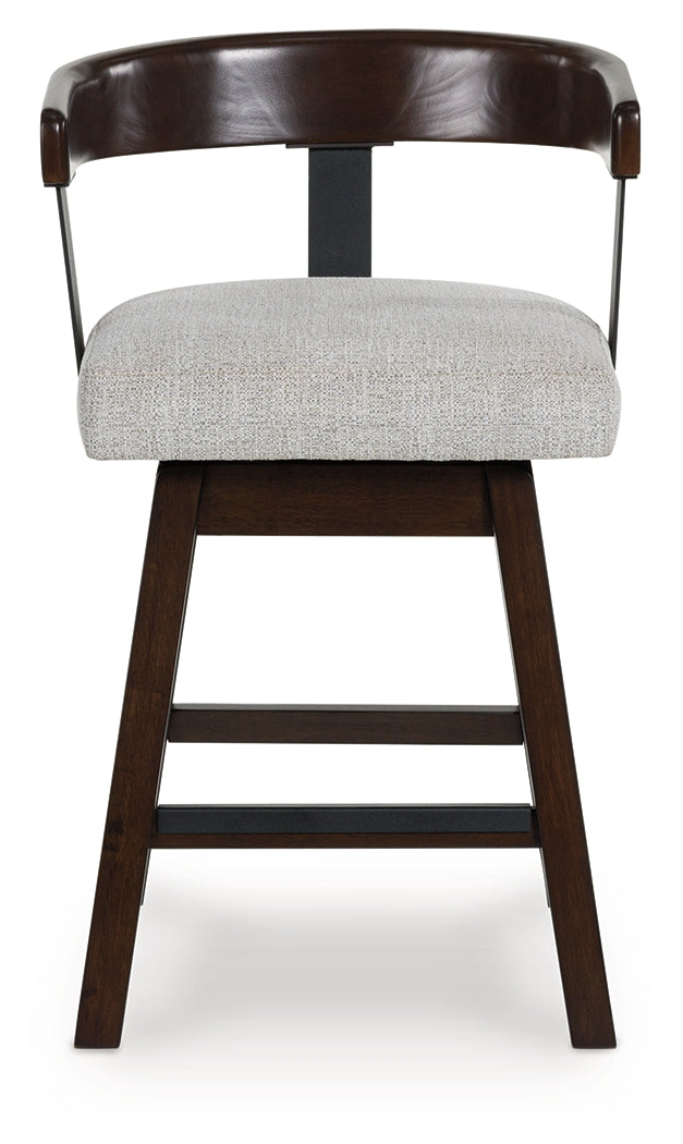 Haddigan Dark Brown Counter Height Barstool, Set of 2 from Ashley Furniture - Luna Furniture