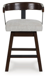 Haddigan Dark Brown Counter Height Barstool, Set of 2 from Ashley Furniture - Luna Furniture