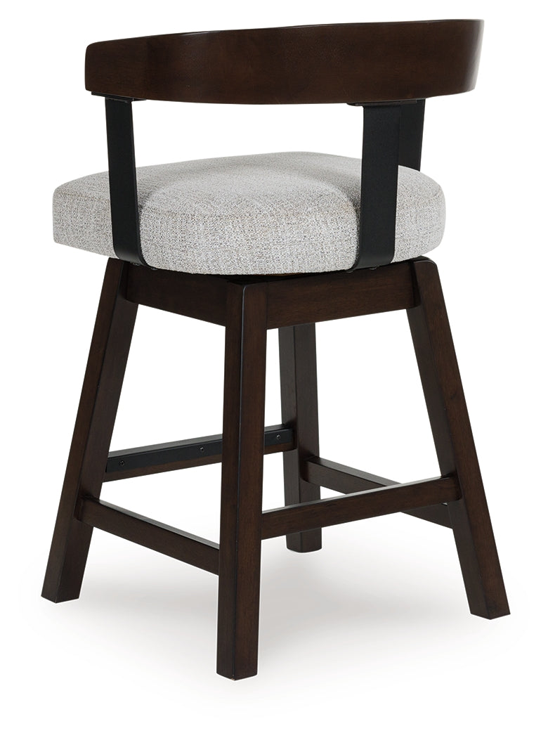 Haddigan Dark Brown Counter Height Barstool, Set of 2 from Ashley Furniture - Luna Furniture