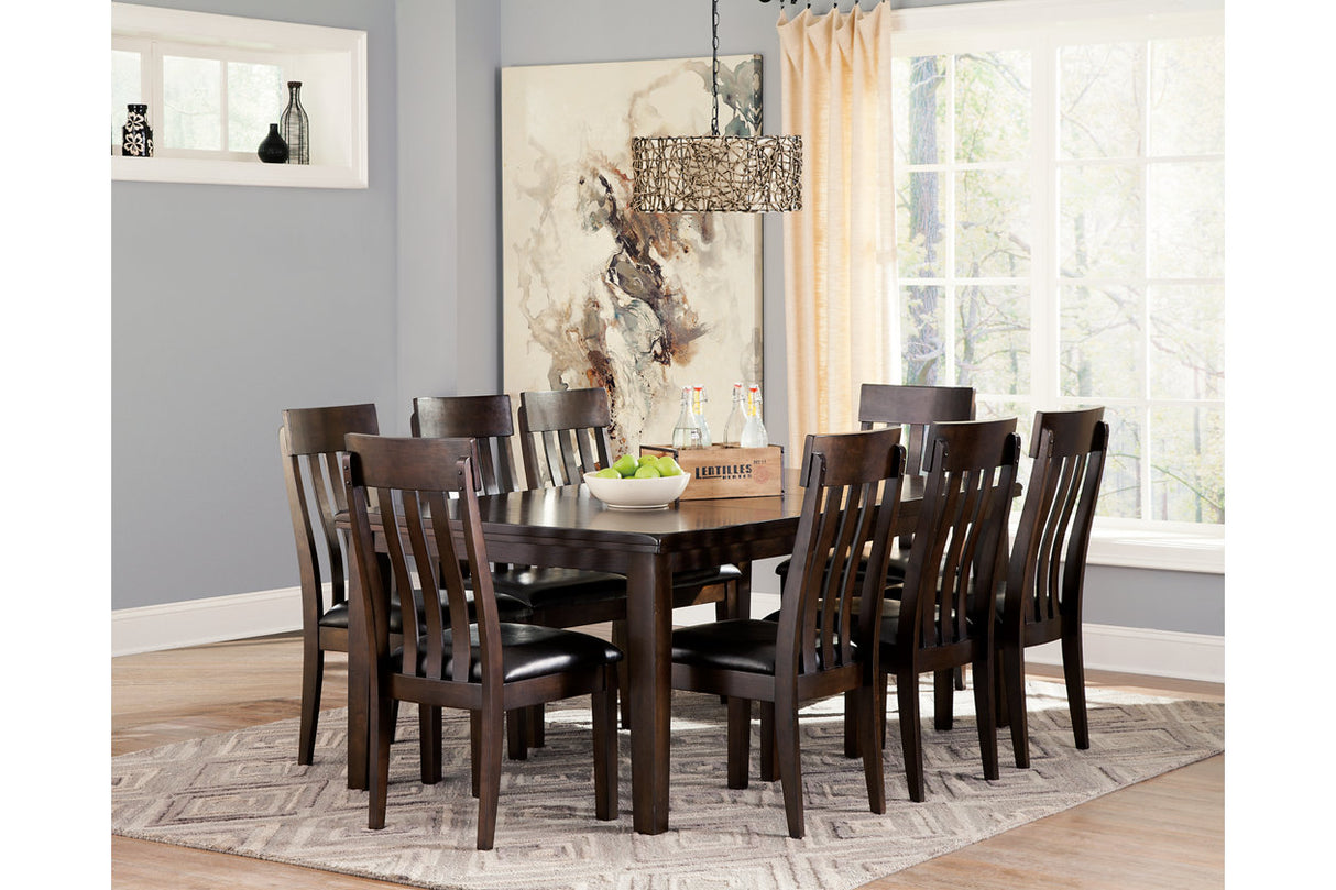 Haddigan Dark Brown Dining Table and 8 Chairs from Ashley - Luna Furniture