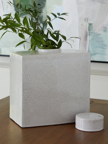 Haddworth Antique White Jar from Ashley - Luna Furniture