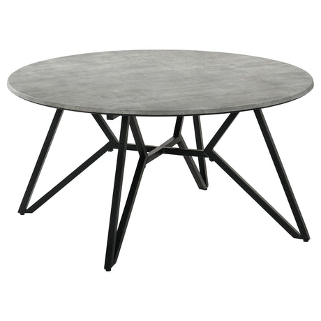 Hadi Cement 2-Piece Round Coffee and End Table Set from Coaster - Luna Furniture