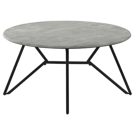 Hadi Cement 2-Piece Round Coffee and End Table Set from Coaster - Luna Furniture