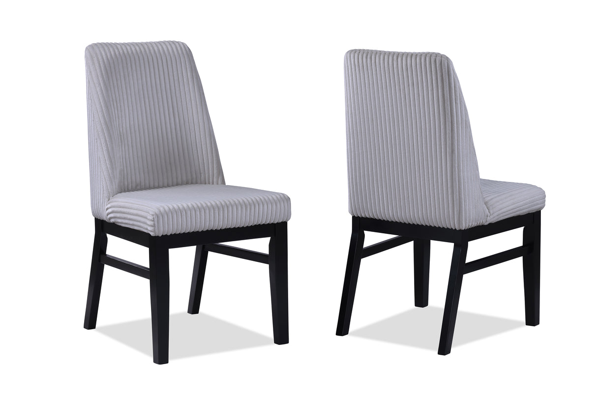 Hadley Black/Light Gray Dining Side Chair, Set of 2 from Crown Mark - Luna Furniture
