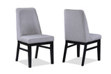 Hadley Black/Light Gray Dining Side Chair, Set of 2 from Crown Mark - Luna Furniture