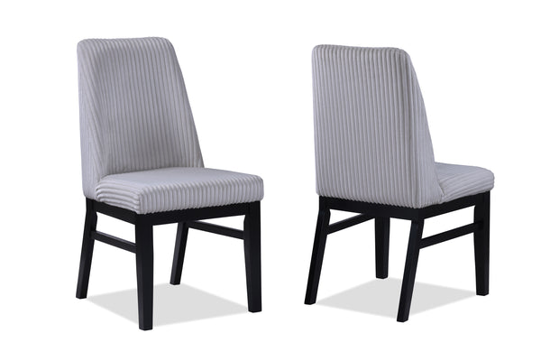 Hadley Black/Light Gray Dining Side Chair, Set of 2