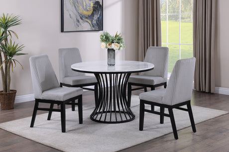 Hadley Black/Light Gray Dining Side Chair, Set of 2 from Crown Mark - Luna Furniture