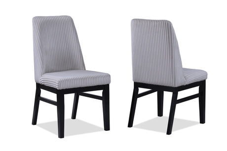 Hadley Black/Light Gray Dining Side Chair, Set of 2 from Crown Mark - Luna Furniture