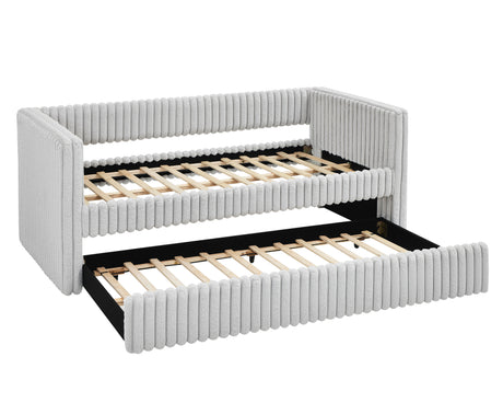 Hailey Light Gray Daybed with Trundle from Crown Mark - Luna Furniture