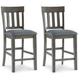 Hallanden 2-Piece Bar Stool in Two-tone Gray from Ashley - Luna Furniture