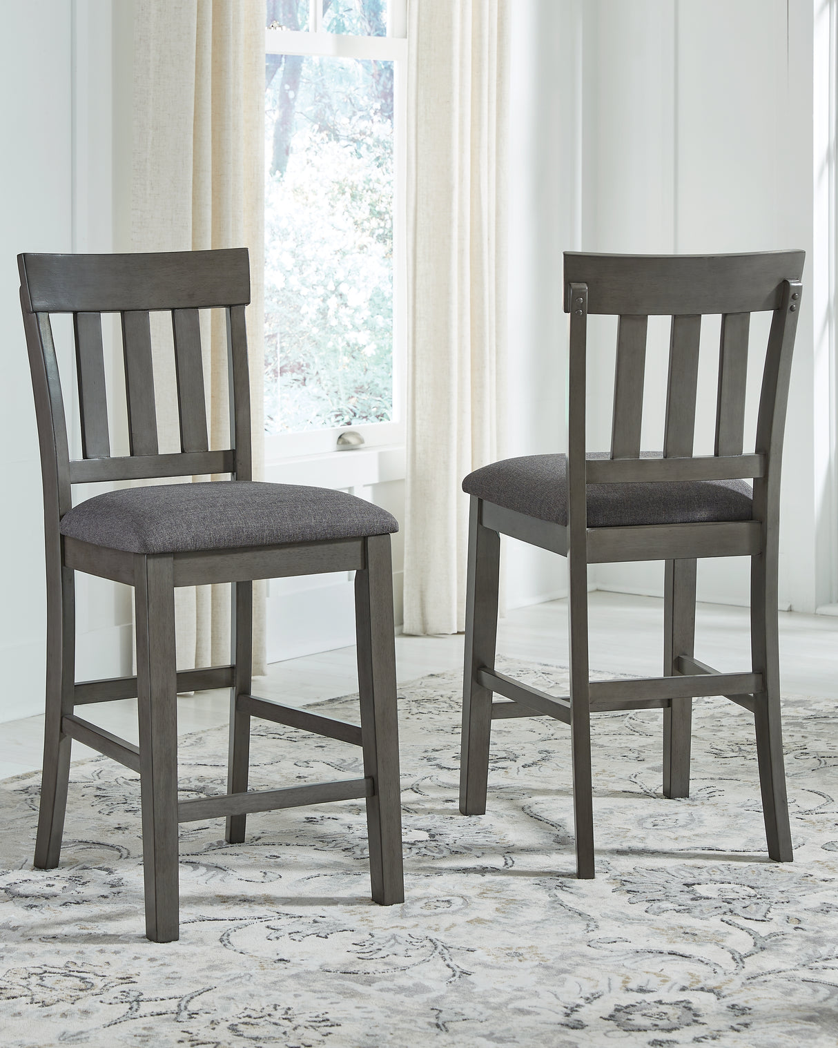 Hallanden 2-Piece Bar Stool in Two-tone Gray from Ashley - Luna Furniture