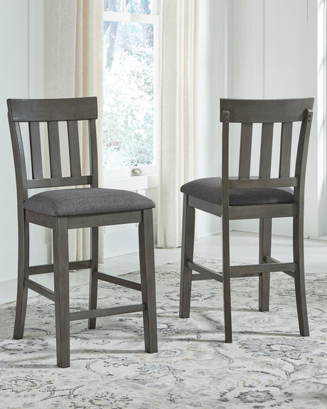 Hallanden 2-Piece Bar Stool in Two-tone Gray from Ashley - Luna Furniture