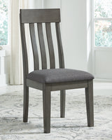 Hallanden Gray Dining Table, 4 Chairs, and Bench with Server from Ashley - Luna Furniture