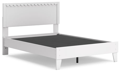 Hallityn Full Panel Platform Bed with Dresser, Chest and 2 Nightstands in White from Ashley - Luna Furniture