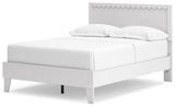 Hallityn Full Panel Platform Bed with Dresser, Chest and 2 Nightstands in White from Ashley - Luna Furniture
