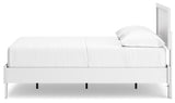 Hallityn Full Panel Platform Bed with Dresser and 2 Nightstands in White from Ashley - Luna Furniture