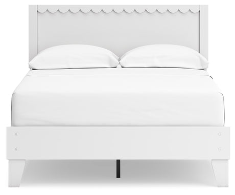 Hallityn Full Panel Platform Bed with Dresser and Chest in White from Ashley - Luna Furniture