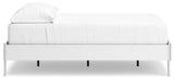 Hallityn Full Platform Bed with 2 Nightstands in White from Ashley - Luna Furniture
