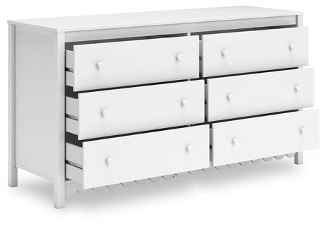Hallityn Full Platform Bed with Dresser and 2 Nightstands in White from Ashley Furniture - Luna Furniture