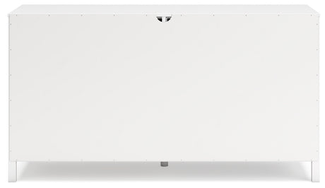 Hallityn Full Platform Bed with Dresser and 2 Nightstands in White from Ashley Furniture - Luna Furniture