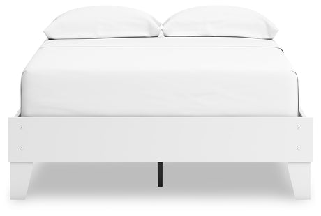 Hallityn Full Platform Bed with Dresser and 2 Nightstands in White from Ashley Furniture - Luna Furniture