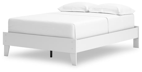 Hallityn Full Platform Bed with Dresser and 2 Nightstands in White from Ashley Furniture - Luna Furniture