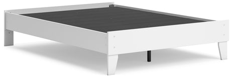 Hallityn Full Platform Bed with Dresser and 2 Nightstands in White from Ashley Furniture - Luna Furniture