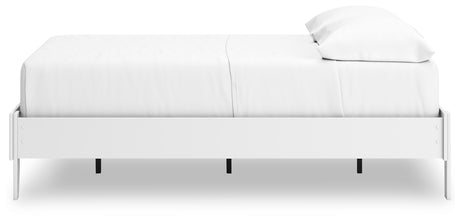 Hallityn Full Platform Bed with Dresser and 2 Nightstands in White from Ashley Furniture - Luna Furniture