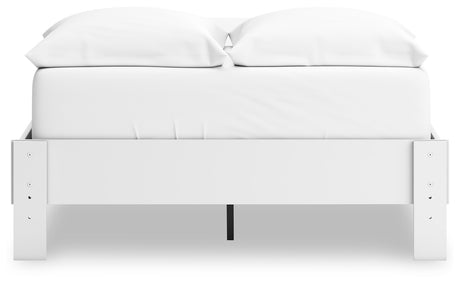 Hallityn Full Platform Bed with Dresser and 2 Nightstands in White from Ashley Furniture - Luna Furniture